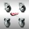 Service Caster 4 Inch SS Thermoplastic Rubber Wheel Top Plate Caster Set with 2 Brake 2 Rigid SCC-SS20S414-TPRB-TLB-2-R-2 - alternate 1